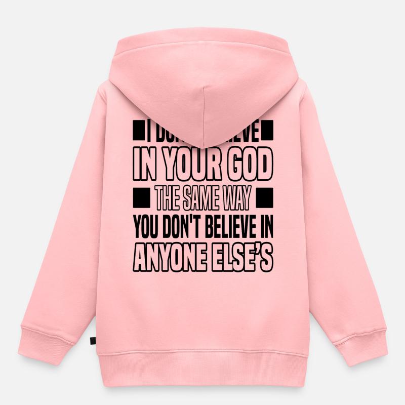 Athéisme - Sweat Premium à capuche enfant bio - rose