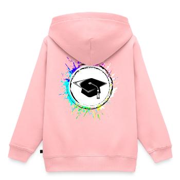 Student Diploma Abitur Kleurrijk - Kinder Premium hoodie biologisch - roze - Achter - AI Model Kid Female (0cm)