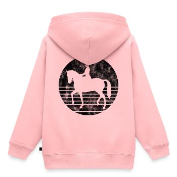 Dressurreiten Dressurreiter Reiten Reiter Pferd - Kinder Premium Organic Hoodie - Rosa - Hinten - AI Model Kid Female (0cm)