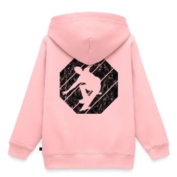 Skateboarder Skateboard Skater Skate Skateing - Sweat Premium à capuche enfant bio - rose - Dos - AI Model Kid Female (0cm)