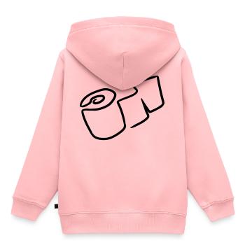 Papier toilette papier toilette rouleau toilet paper - Sweat Premium à capuche enfant bio - rose - Dos - AI Model Kid Female (0cm)