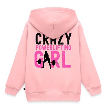 Fitness - Kinder Premium Organic Hoodie - Rosa - Hinten - AI Model Kid Female (0cm)