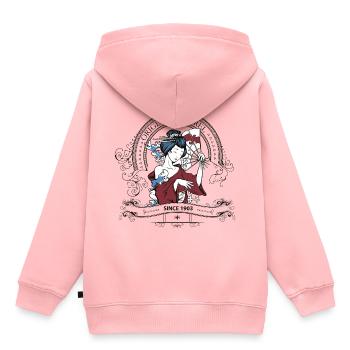 Japan Asiatisch Stäbchen Frau Chinesisch Geschenk - Kinder Premium Organic Hoodie - Rosa - Hinten - AI Model Kid Female (0cm)