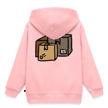 Packages Post Shipping Logistics - Kids Premium Organic Hoodie - rose - Back - AI Model Kid Female (0cm)