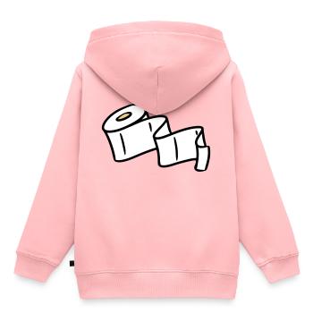 Toilet paper Klopapier papier toilette - Kinder Premium Organic Hoodie - Rosa - Hinten - AI Model Kid Female (0cm)
