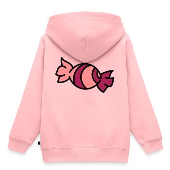 Pastille de bonbons colorés - Bonbons - Sweat Premium à capuche enfant bio - rose - Dos - AI Model Kid Female (0cm)
