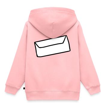 Icône de lettre enveloppe enveloppe lettre - Sweat Premium à capuche enfant bio - rose - Dos - AI Model Kid Female (0cm)