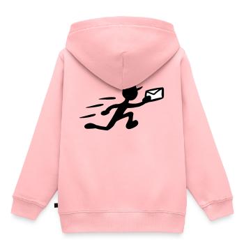 Postiers livreurs coursier facteur l’idée de cadeau - Sweat Premium à capuche enfant bio - rose - Dos - AI Model Kid Female (0cm)