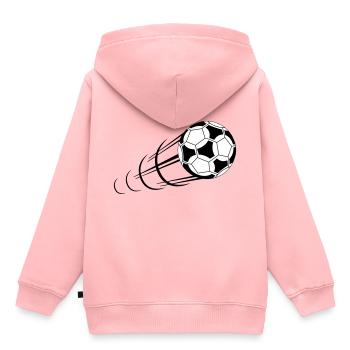 Fußball, Ball, Soccer, Football, Schuss, Tor - Kinder Premium Organic Hoodie - Rosa - Hinten - AI Model Kid Female (0cm)
