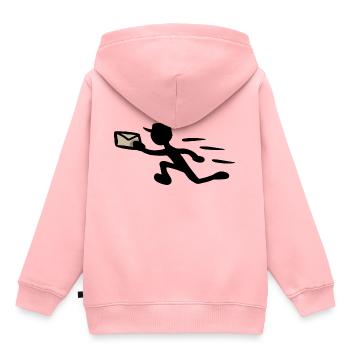 Postbote Kurier Zusteller Express Sendung Post - Kinder Premium Organic Hoodie - Rosa - Hinten - AI Model Kid Female (0cm)