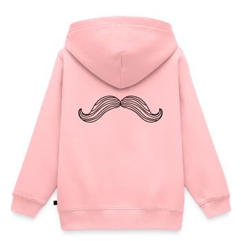 Mustache, mustache, hipster, vintage, beard - Kids Premium Organic Hoodie - rose - Back - AI Model Kid Female (0cm)