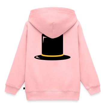 Zylinder Hut - Top hat - Haut-de-forme - Kinder Premium Organic Hoodie - Rosa - Hinten - AI Model Kid Female (0cm)