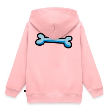 os coloré os de chien idée cadeau chien - Sweat Premium à capuche enfant bio - rose - Dos - AI Model Kid Female (0cm)