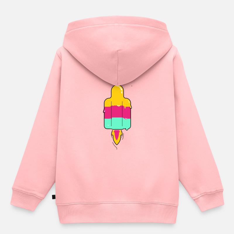 ROCKET - Kinder Premium Organic Hoodie - Rosa