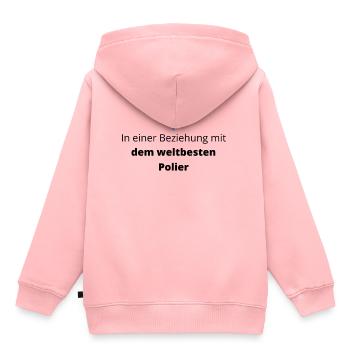 In Beziehung mit dem weltbesten Polier - Kinder Premium Organic Hoodie - Rosa - Hinten - AI Model Kid Female (0cm)