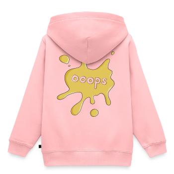 Fleck ooops - Kinder Premium Organic Hoodie - Rosa - Hinten - AI Model Kid Female (0cm)