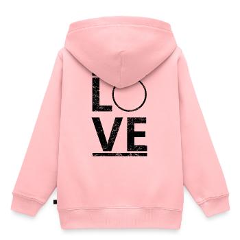 PERSONALISIERBAR liebe calling hobby king meister - Kinder Premium Organic Hoodie - Rosa - Hinten - AI Model Kid Female (0cm)