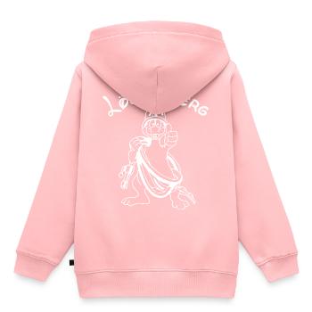 Feuerwehr - Löschzwerg - Kinder Premium Organic Hoodie - Rosa - Hinten - AI Model Kid Female (0cm)
