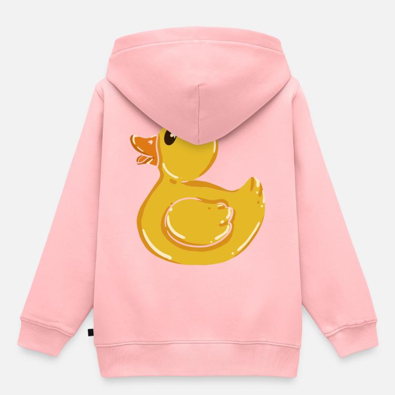 Canard canard canard en caoutchouc Canards - Sweat Premium à capuche enfant bio - rose