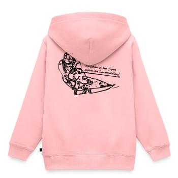Le ski est un mode de vie! - Sweat Premium à capuche enfant bio - rose - Dos - AI Model Kid Female (0cm)