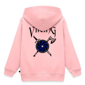 viking - Sweat Premium à capuche enfant bio - rose - Dos - AI Model Kid Female (0cm)