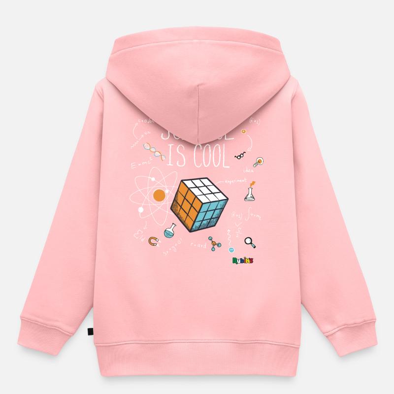Rubik's Cube Science Cool - Sweat Premium à capuche enfant bio - rose