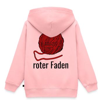 Roter Faden - Kinder Premium Organic Hoodie - Rosa - Hinten - AI Model Kid Female (0cm)