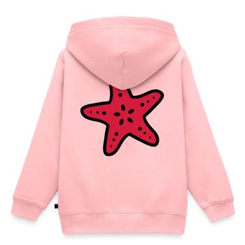 étoiles de mer starfish plongée mer Diving ocean - Sweat Premium à capuche enfant bio - rose - Dos - AI Model Kid Female (0cm)