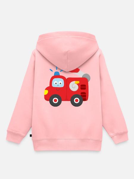 Fire truck baby child toddler - Kids Premium Organic Hoodie - rose