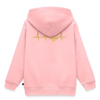 evolution ekg heartbeat anwalt justiz justice - Kinder Premium Organic Hoodie - Rosa - Hinten - AI Model Kid Female (0cm)