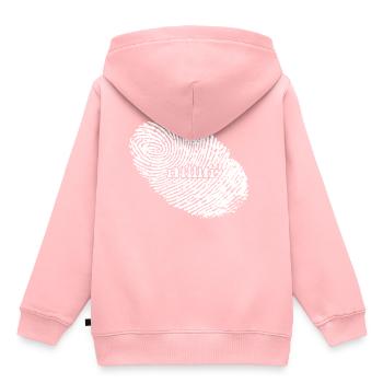 fingerabdruck dna dns geschenk schach koenig - Kinder Premium Organic Hoodie - Rosa - Hinten - AI Model Kid Female (0cm)
