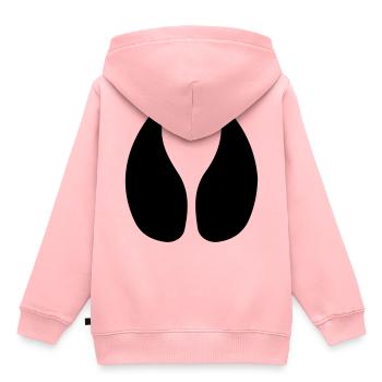 Empreinte de sabot vache étable étable - Sweat Premium à capuche enfant bio - rose - Dos - AI Model Kid Female (0cm)