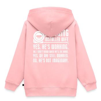 Flooring Installer Wife Floor Installation - Kids Premium Organic Hoodie - rose - Back - AI Model Kid Female (0cm)