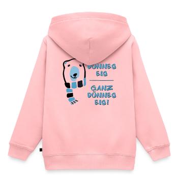 Dünnes Eis - ganz dünnes Eis - Kinder Premium Organic Hoodie - Rosa - Hinten - AI Model Kid Female (0cm)