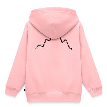 Cycling Bikelife Cyclist Roadcycling Uphill Climb - Kinder Premium Organic Hoodie - Rosa - Hinten - AI Model Kid Female (0cm)