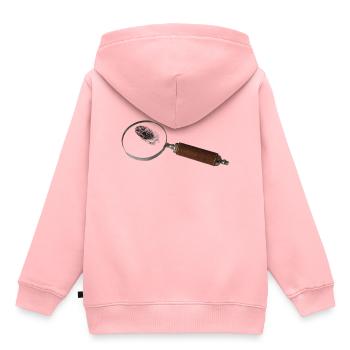 Lupe - Kinder Premium Organic Hoodie - Rosa - Hinten - AI Model Kid Female (0cm)