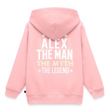 Alex - Kids Premium Organic Hoodie - rose - Back - AI Model Kid Female (0cm)