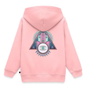 HAUPT VON FATMA T-Shirts - Kinder Premium Organic Hoodie - Rosa - Hinten - AI Model Kid Female (0cm)