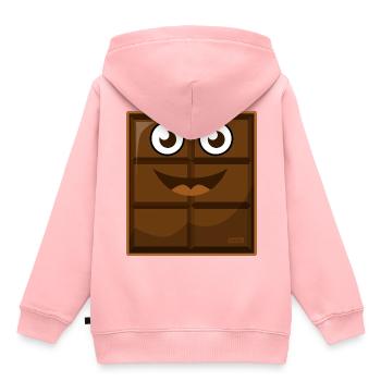 Lait Et Chocolat Jeune Partenaire Kostuem HARIZ - Sweat Premium à capuche enfant bio - rose - Dos - AI Model Kid Female (0cm)