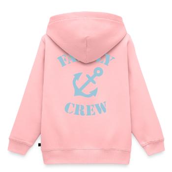 Family Crew (Anker / Schiffscrew / Navy) - Kinder Premium Organic Hoodie - Rosa - Hinten - AI Model Kid Female (0cm)
