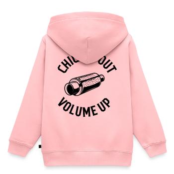 Schikane raus Lautstärke erhöhen - Kinder Premium Organic Hoodie - Rosa - Hinten - AI Model Kid Female (0cm)