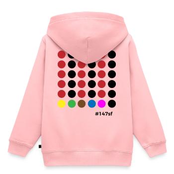 Snooker # 147sf - Sweat Premium à capuche enfant bio - rose - Dos - AI Model Kid Female (0cm)