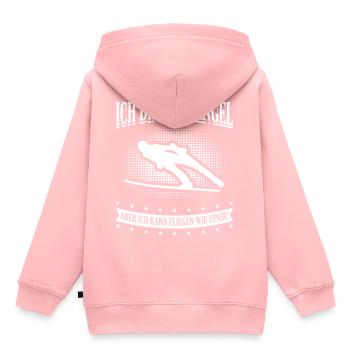 Skifahrer Skiflug Skisprung Skigebiet Skispringer - Kinder Premium Organic Hoodie - Rosa - Hinten - AI Model Kid Female (0cm)