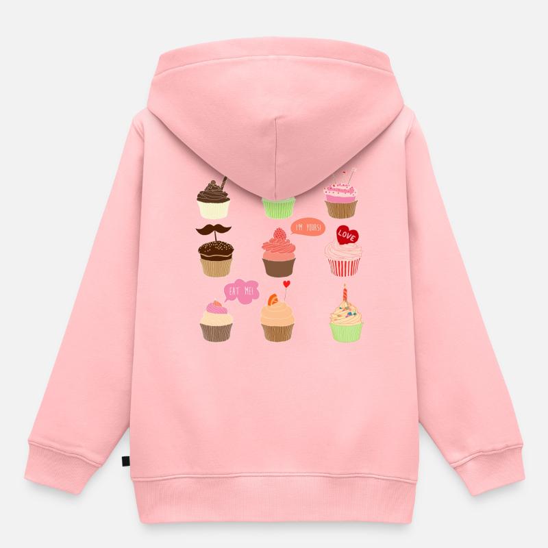 Cupcake - Sweat Premium à capuche enfant bio - rose