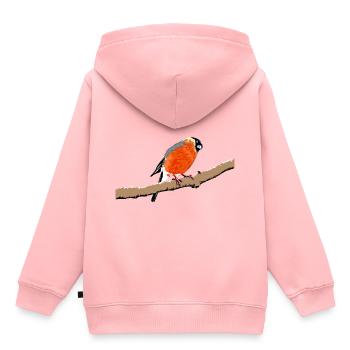 Bouvreuil / Bouvreuil - Sweat Premium à capuche enfant bio - rose - Dos - AI Model Kid Female (0cm)