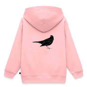 Blackbird on roof - Kids Premium Organic Hoodie - rose - Back - AI Model Kid Female (0cm)