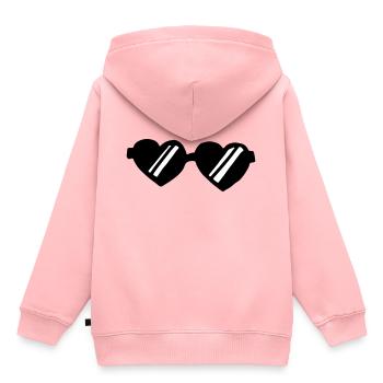 Heart sunglasses / heart - sunglasses - Kids Premium Organic Hoodie - rose - Back - AI Model Kid Female (0cm)