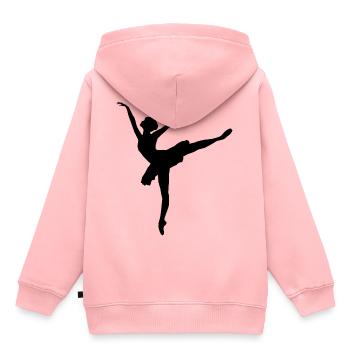 ballerine - Sweat Premium à capuche enfant bio - rose - Dos - AI Model Kid Female (0cm)