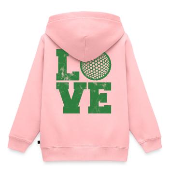 Golf Caddy Golf Course Putter Yardage cadeau Tee - Sweat Premium à capuche enfant bio - rose - Dos - AI Model Kid Female (0cm)
