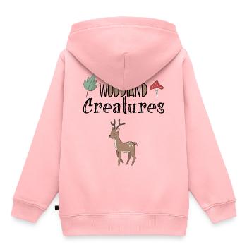 Deer forest forest dwellers nature home wood - Kids Premium Organic Hoodie - rose - Back - AI Model Kid Female (0cm)